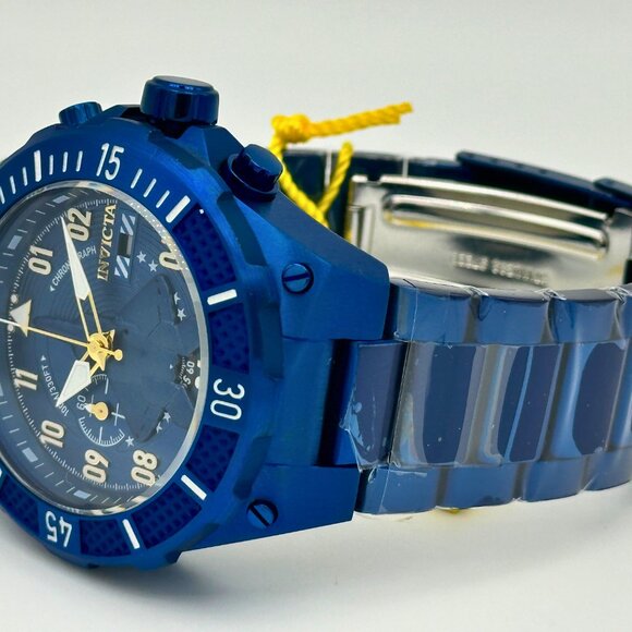 NEW Invicta Aviator F35 Edition Mens Watch All Blue Stainless Steel Limited Ed - Picture 6 of 11